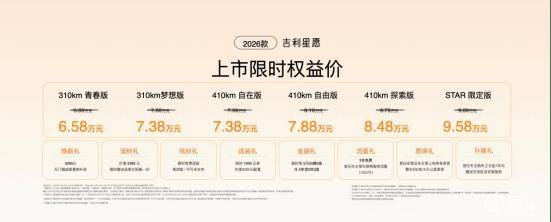 民价解锁越级体验年轻人的理想出行伙伴AG真人网页2026款吉利星愿：以亲(图1)